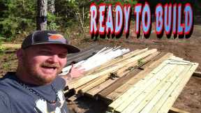 BUILDING PUMP/SOLAR HOUSE | abandoned cabin | cabin build | tractor work | homesteading | building