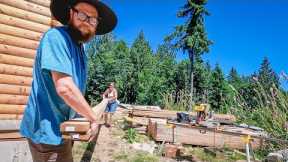 THIS WRAPAROUND DECK WILL BE HUGE // Couple Builds House with NO Experience