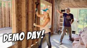Time to Tear Down This Wall - Couple Builds Off Grid Home