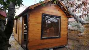 The Wooden Cabin // How to make a wooden house? // Tiny house // Ahşap ev yapımı // Part 1