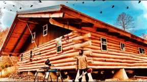 Man Builds HUGE Amazing LOG HOUSE From Crooked Trees in 9 months - Full Build (TIMELAPSE)