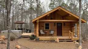 Log Cabin Build Part 38, building a wood shed with Pecron E2000LFP. A little time off to go camping!