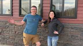 It's Finally HAPPENING | SIDING Our OFF GRID House in the WOODS