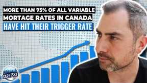 More than 75% of all variable mortgages in Canada have Hit Their trigger rate