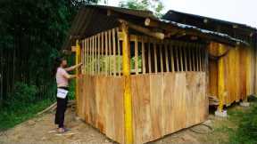 Building Wooden Walls For Kitchen, iron roof, Make Door And Window, BUILD LOG CABIN - My Bushcraft