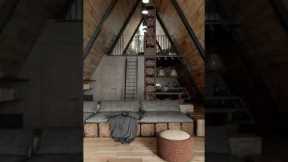 A-Frame Cabin Design build - log Cabin Tiny House