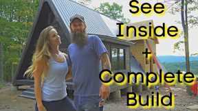 We Built An Off Grid A-Frame Home in 30 Minutes | (Start to Finish + INTERIOR Tour)