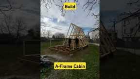 The process of building an A-Frame Cabin#affordablehousing #home #tinyhome #tinyhouse
