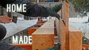 Sawmill Trees to Boards Like Butter ASMR | Wooden Cabin Build