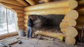 Family Builds 2-STORY LOG CABIN in the Forest in 3 YEARS | Start to Finish by @loginnature856