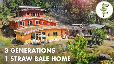 Multi-Generational Family Living in a Straw Bale Home – FULL TOUR