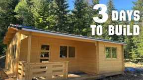 “Solo Cabin Build: From Floor to Roof in Just 3 Days”